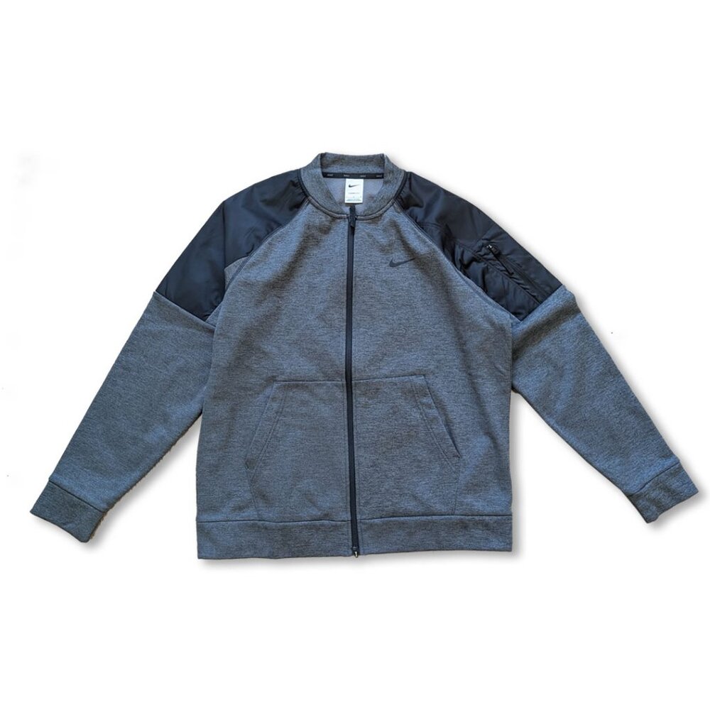 Nike Men’s Therma-fit Bomber Jacket  Large Charcoal Black